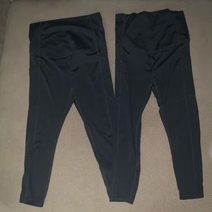 Lot of 2 Fabletics PureLuxe High-Waisted Maternity 7/8 Leggings